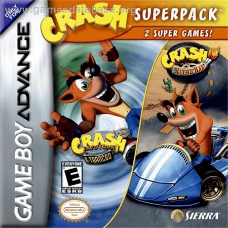 Cover Crash Superpack - Crash Bandicoot 2 - N-Tranced & Crash Nitro Kart for Game Boy Advance